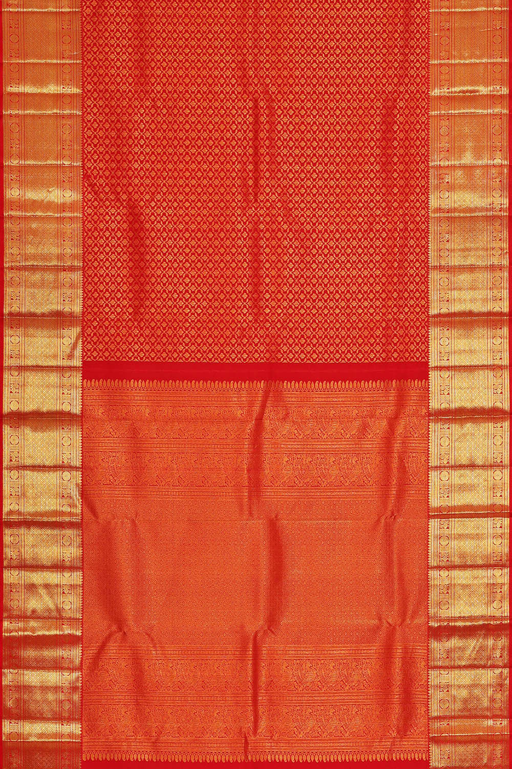 Image of Kanchipattu Red Brocade Saree